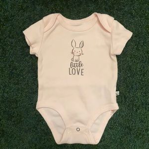 3/$18 Petit Lem light pink Easter onesie 3 month